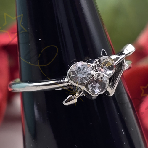 Heart & Arrow Ring in Clear