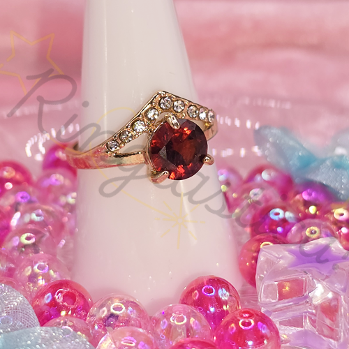 Diana Zircon Ring in Red