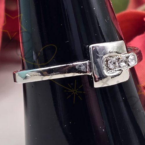 Silver-Tone Buckle Ring