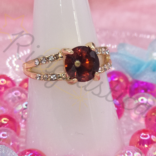 Elysian Zircon Ring in Red (Flawed)