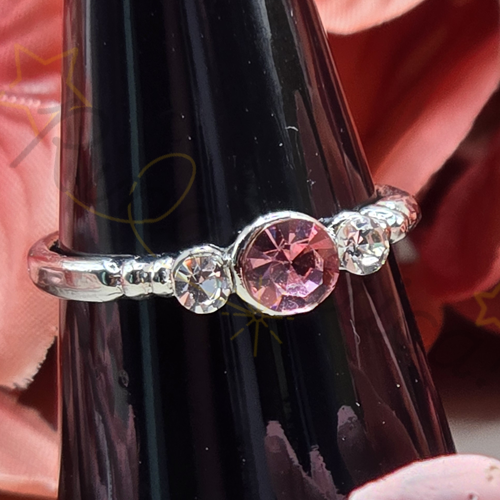 Solitaire Ring in Pink