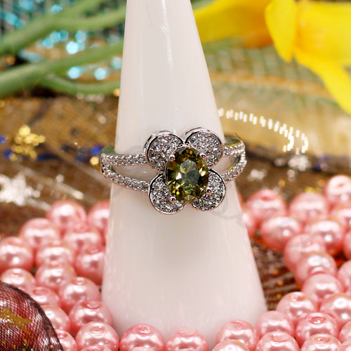 Swallowtail - Citrine-Tone Zircon Ring