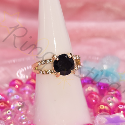 Elysian Zircon Ring in Black