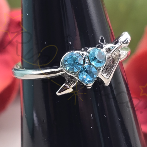 Heart & Arrow Ring in Teal