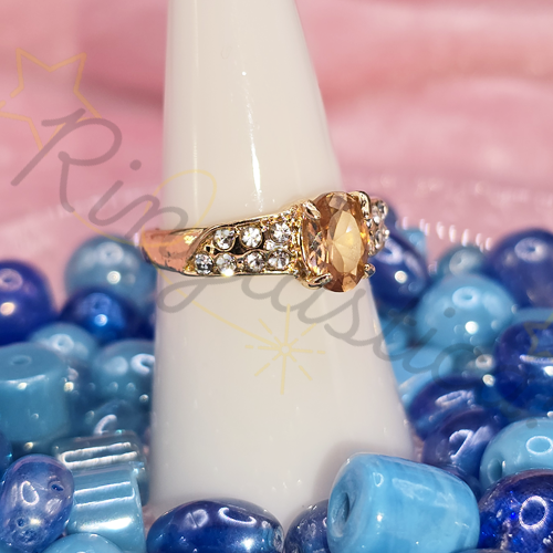 Entia Zircon Ring in Coral