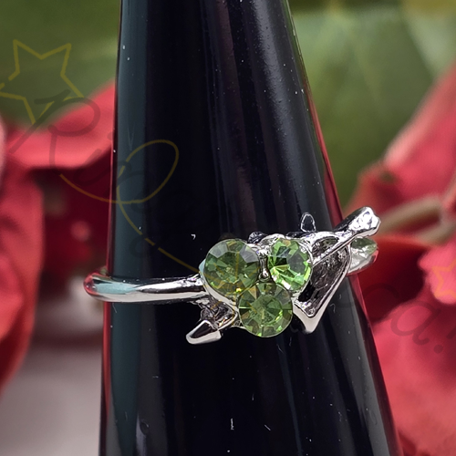 Heart & Arrow Ring in Green