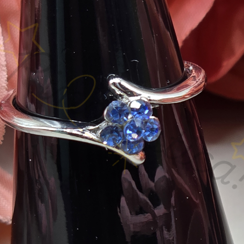 Offset Ring in Blue